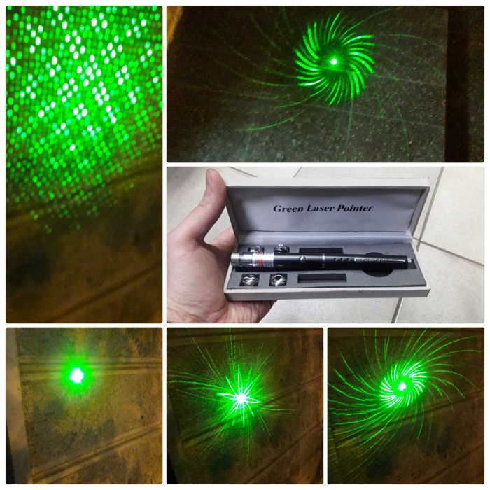 Лазер указка фонарик з насадками