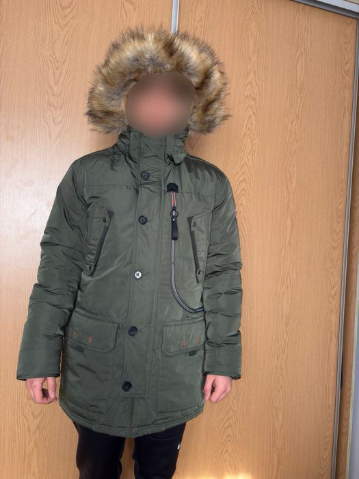 Zimowa kurtka parka Alaska z futrem