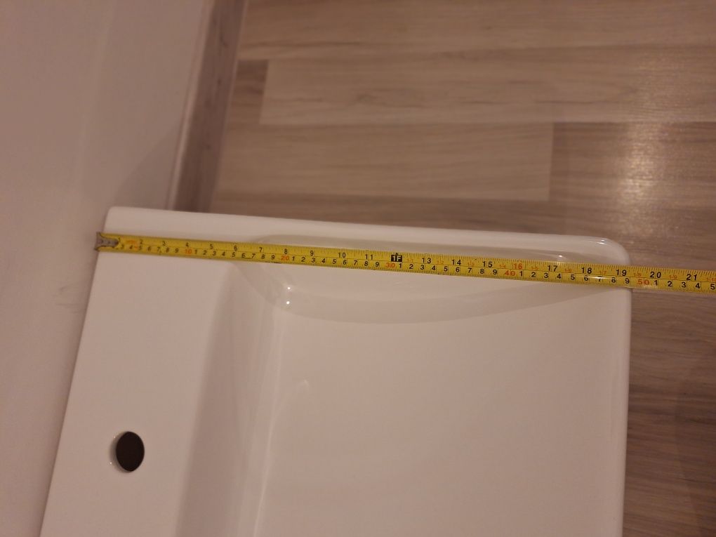 Nowa duża umywalka nablatowa o szerokości 91cm, głębokości 49cm i wyso