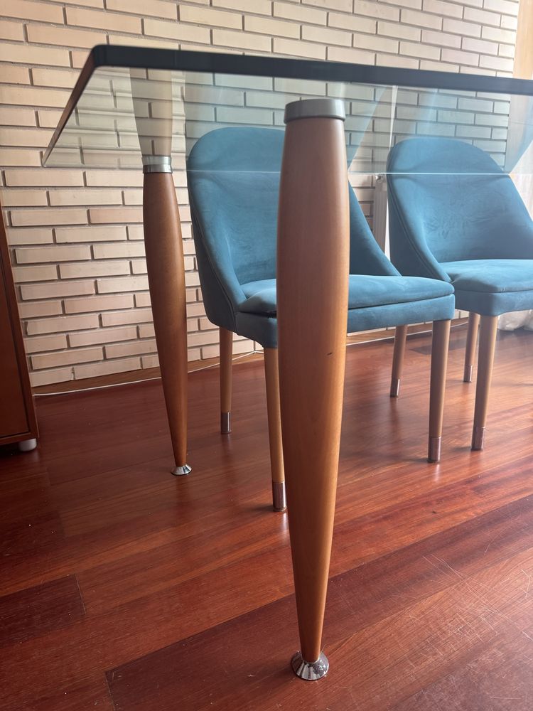 Mesa de jantar vidro 180