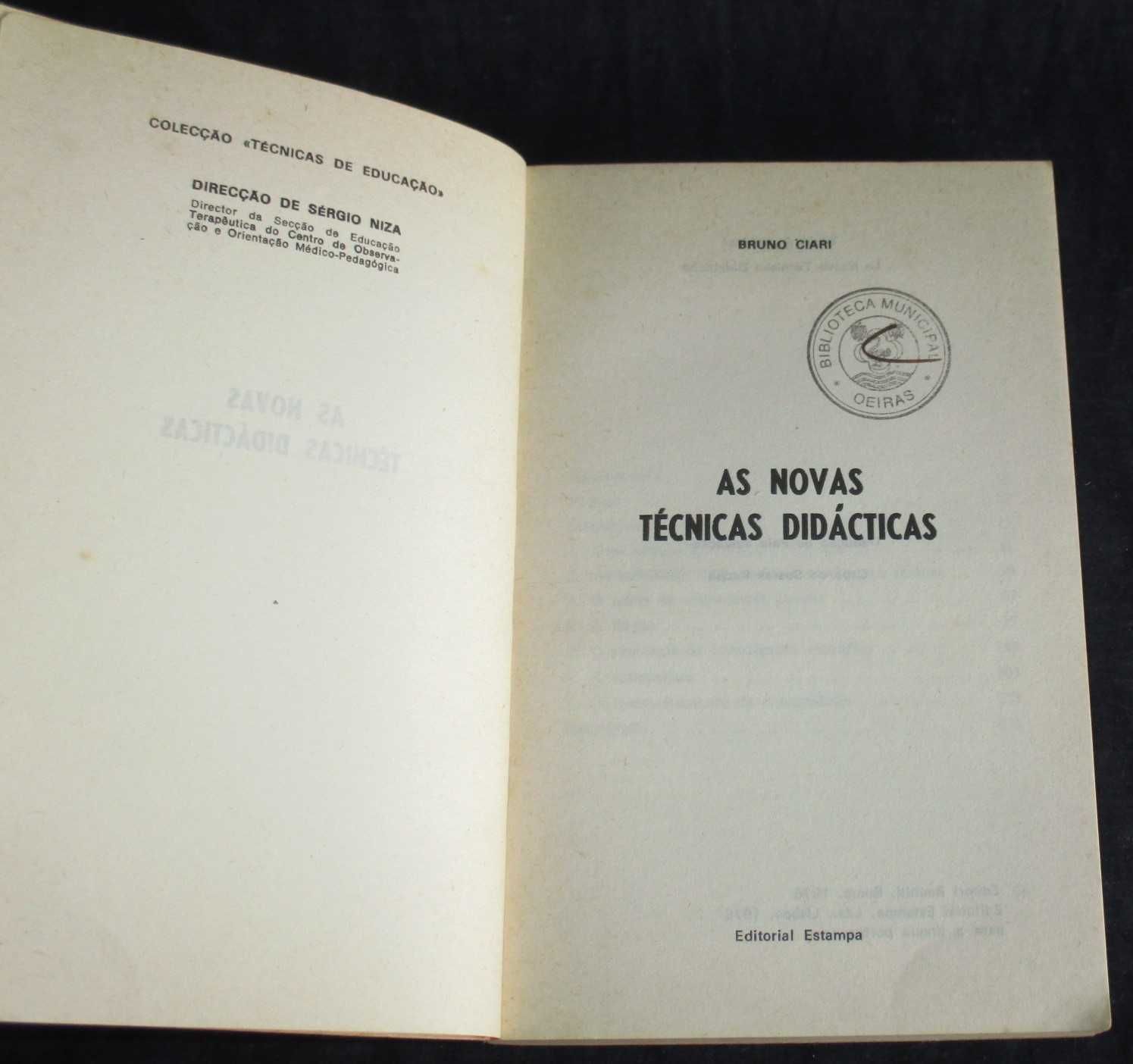 Livro As novas técnicas didácticas Bruno Ciari