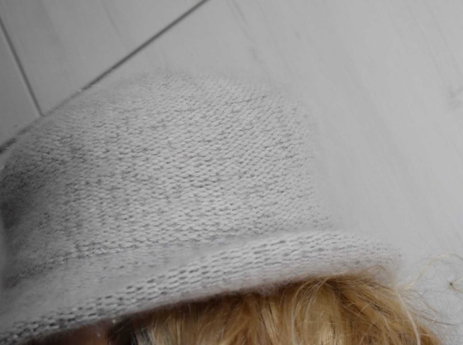 Kapelusz wełniany chapeu-cloche la cloche wełna angora elegancki czapk