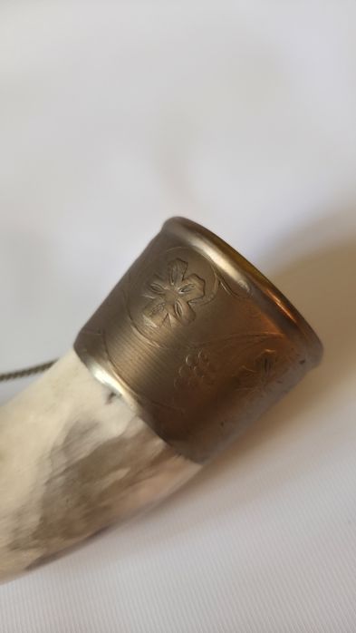 Róg myśliwski - Niemcy lata 60. Róg obfitości do picia, Mosiądz, 33 cm