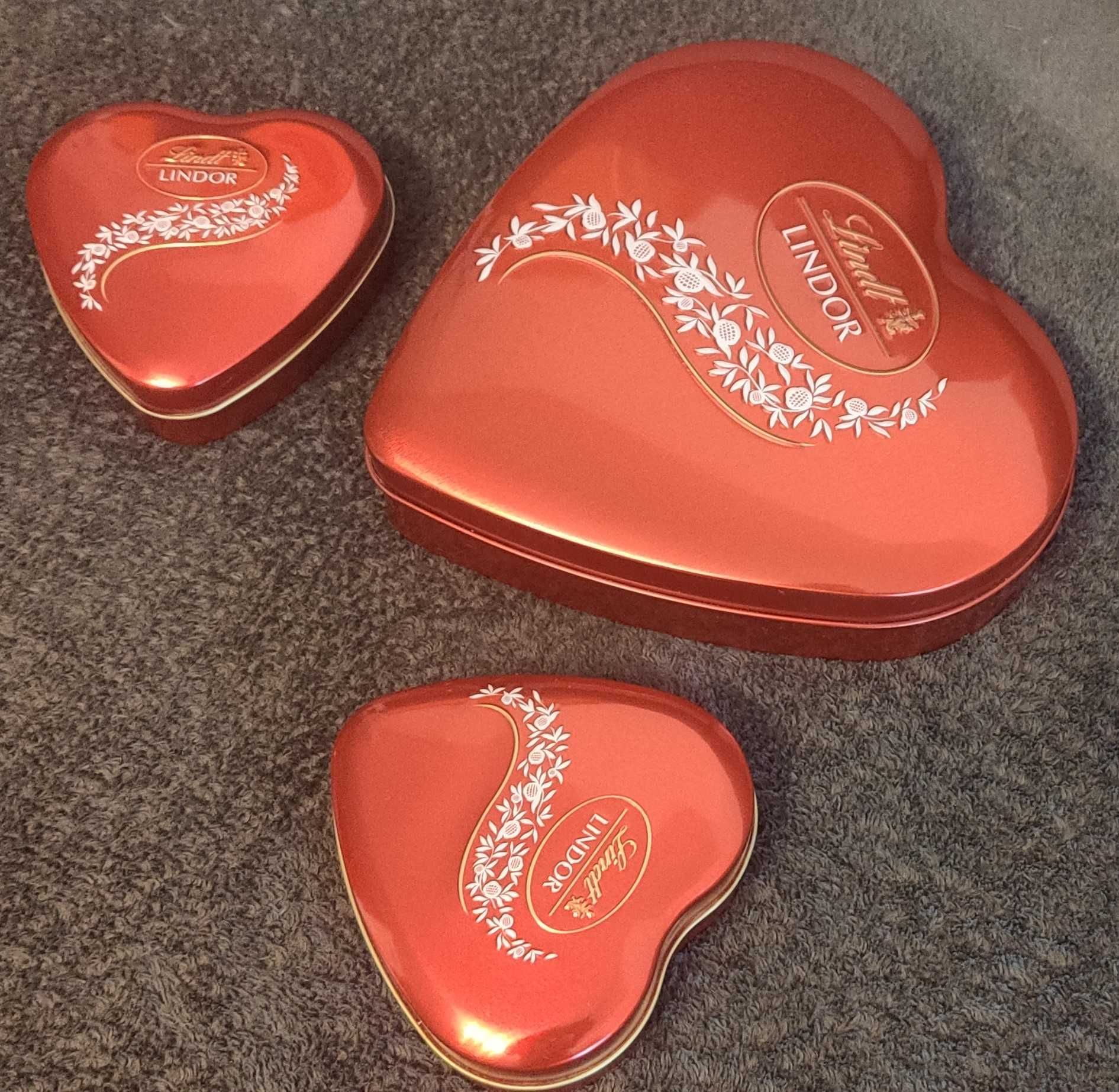 Lindor LINDT metalowa puszka serce dwie wielkości