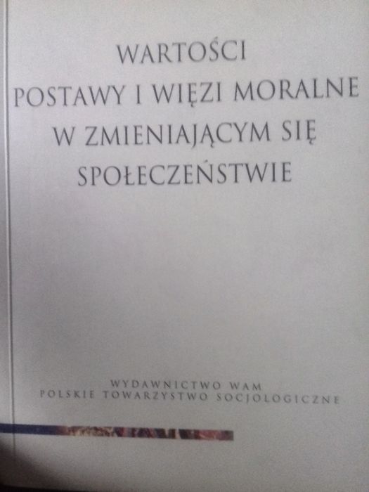 Wartości postawy i więzi moralne w zmieniającym się społeczeństwie