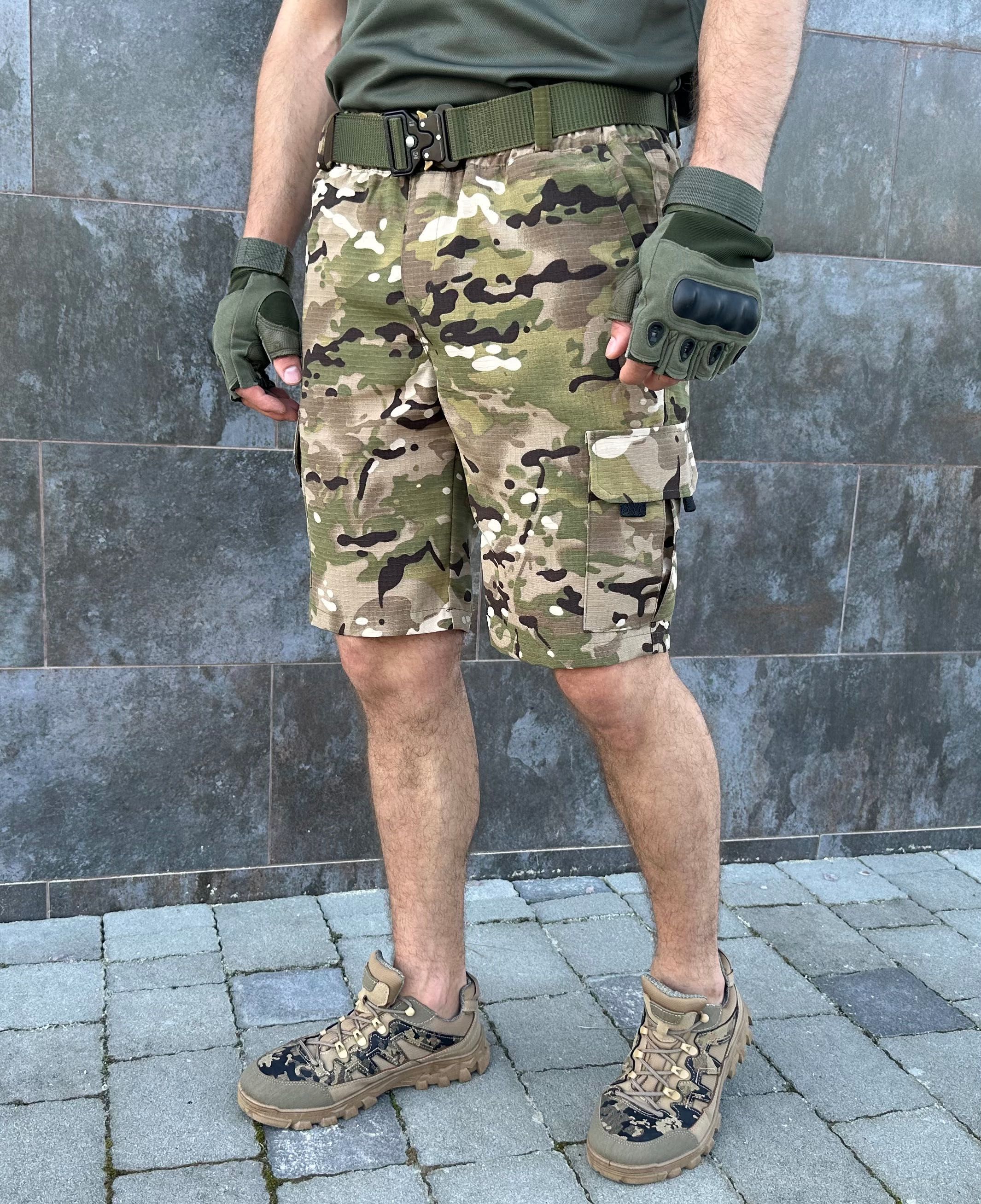 ПРАКТИЧНІ карго шорти з тактичної тканини ріп-стоп.