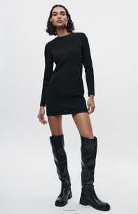 Коротка чорна сукня з нової колекції zara !розмір хс- с