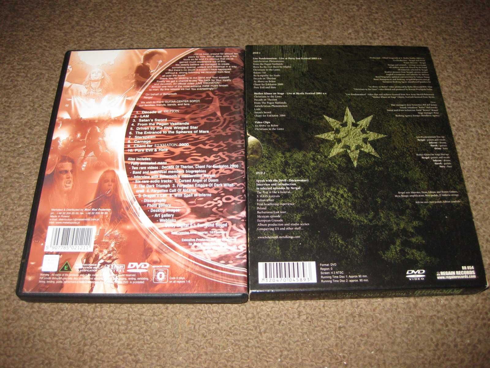 2 DVDs Musicais dos "Behemoth"