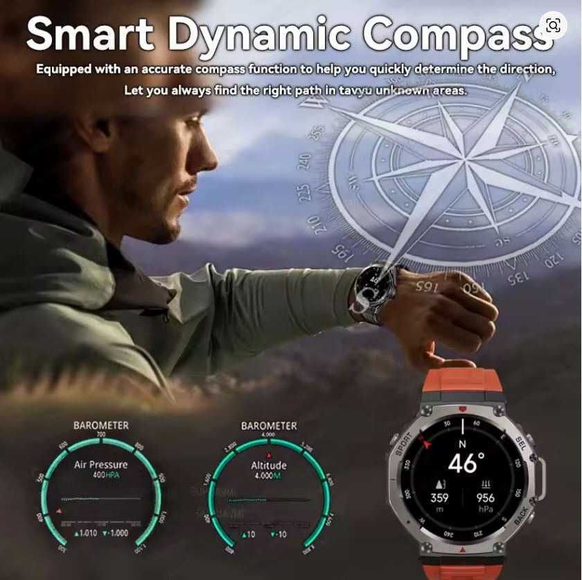Тактичний смарт годинник T-Rex3 GPS Smart Watches DM58