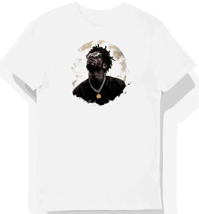 Koszulka męska biała z nadrukiem 21 Savage S