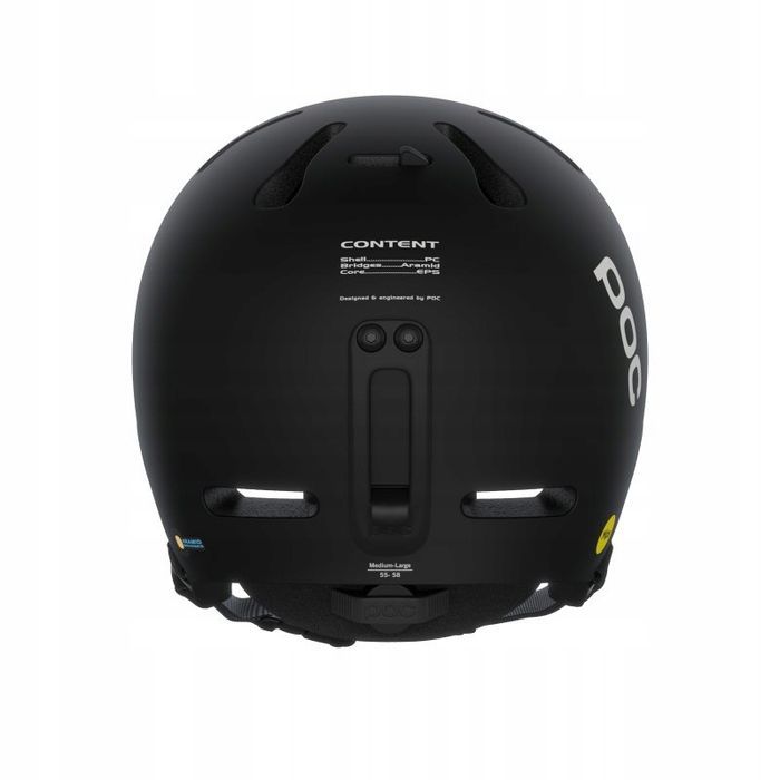 kask narciarski poc fornix mips xs-s 51-54cm czarny uranium black