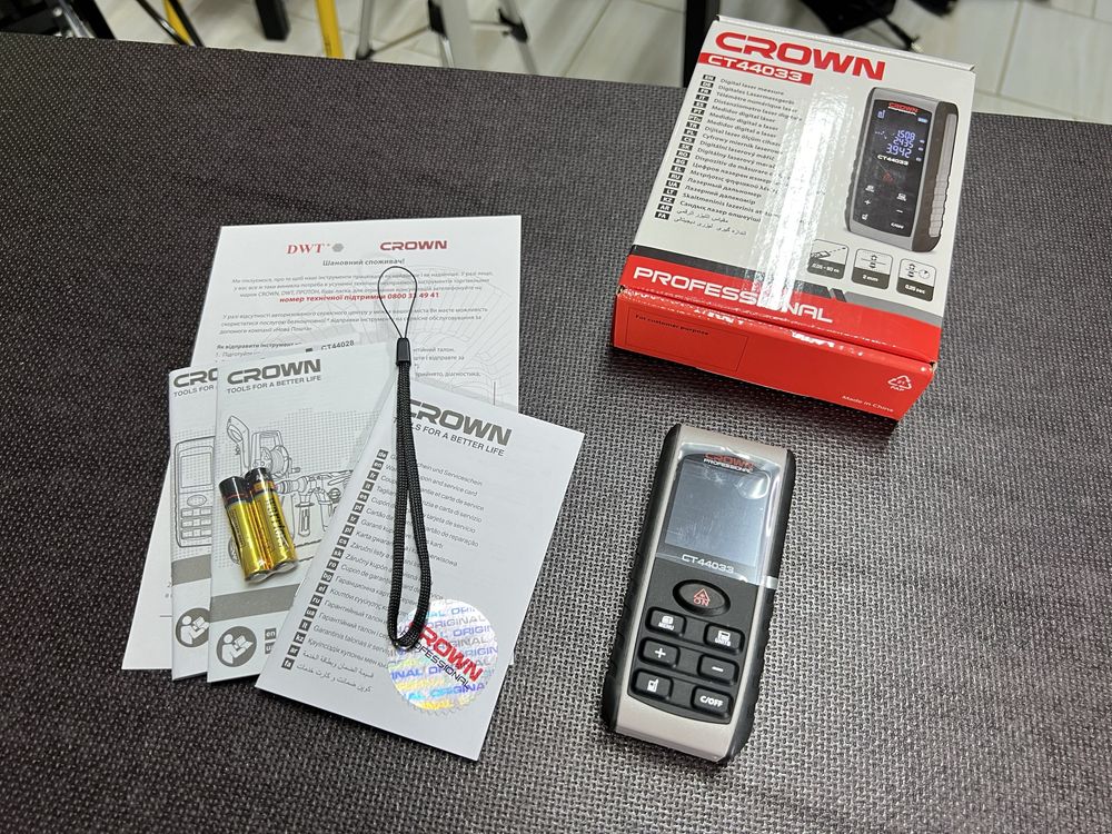 Электронная рулетка Лазерный дальномер CROWN CT44033 Угломер