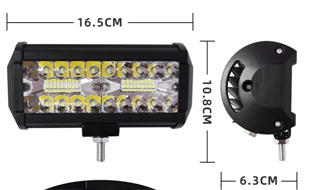 Faróis led universais 4x4 moto