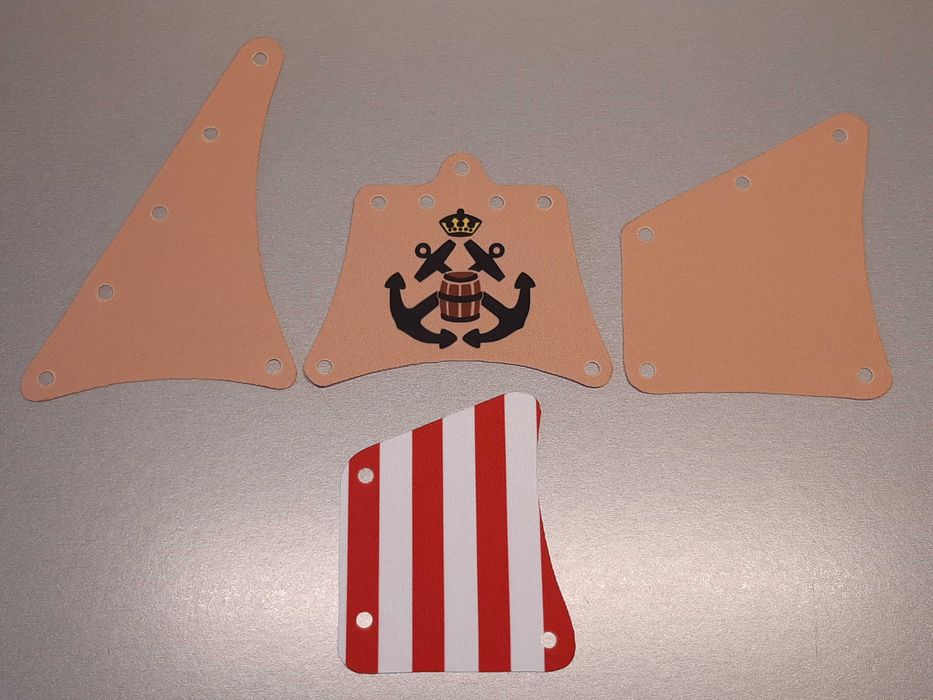 Nowe drukowane żagle LEGO Pirates 6277 Imperial Trading Post custom