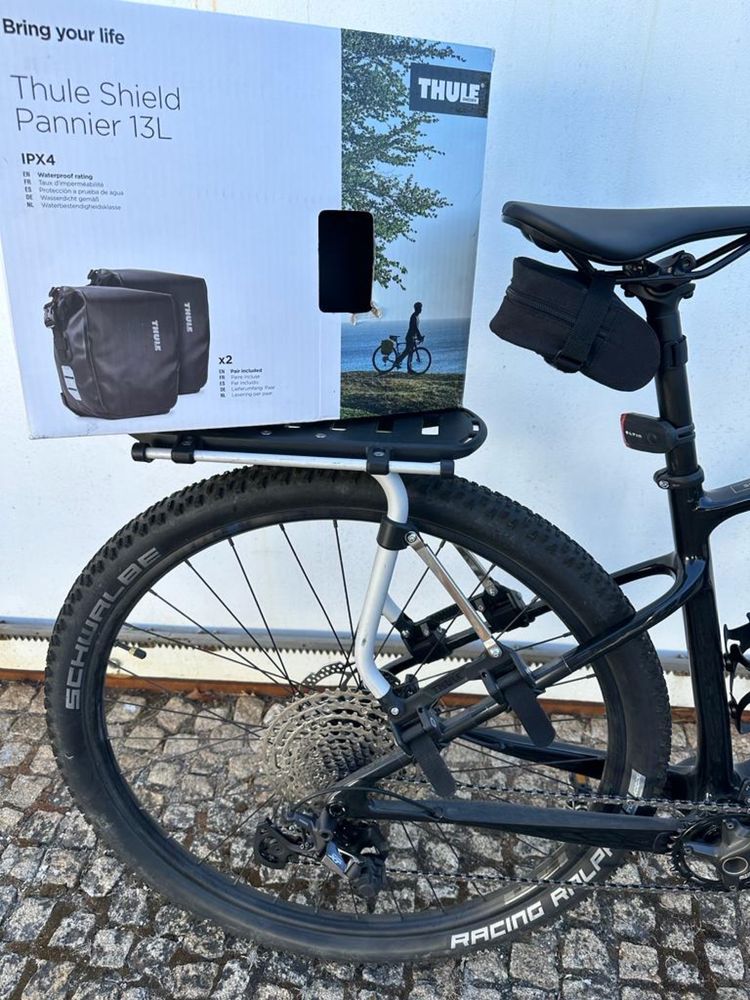 Bicicleta Cannondale Scalpel HT carbono preto com acessórios