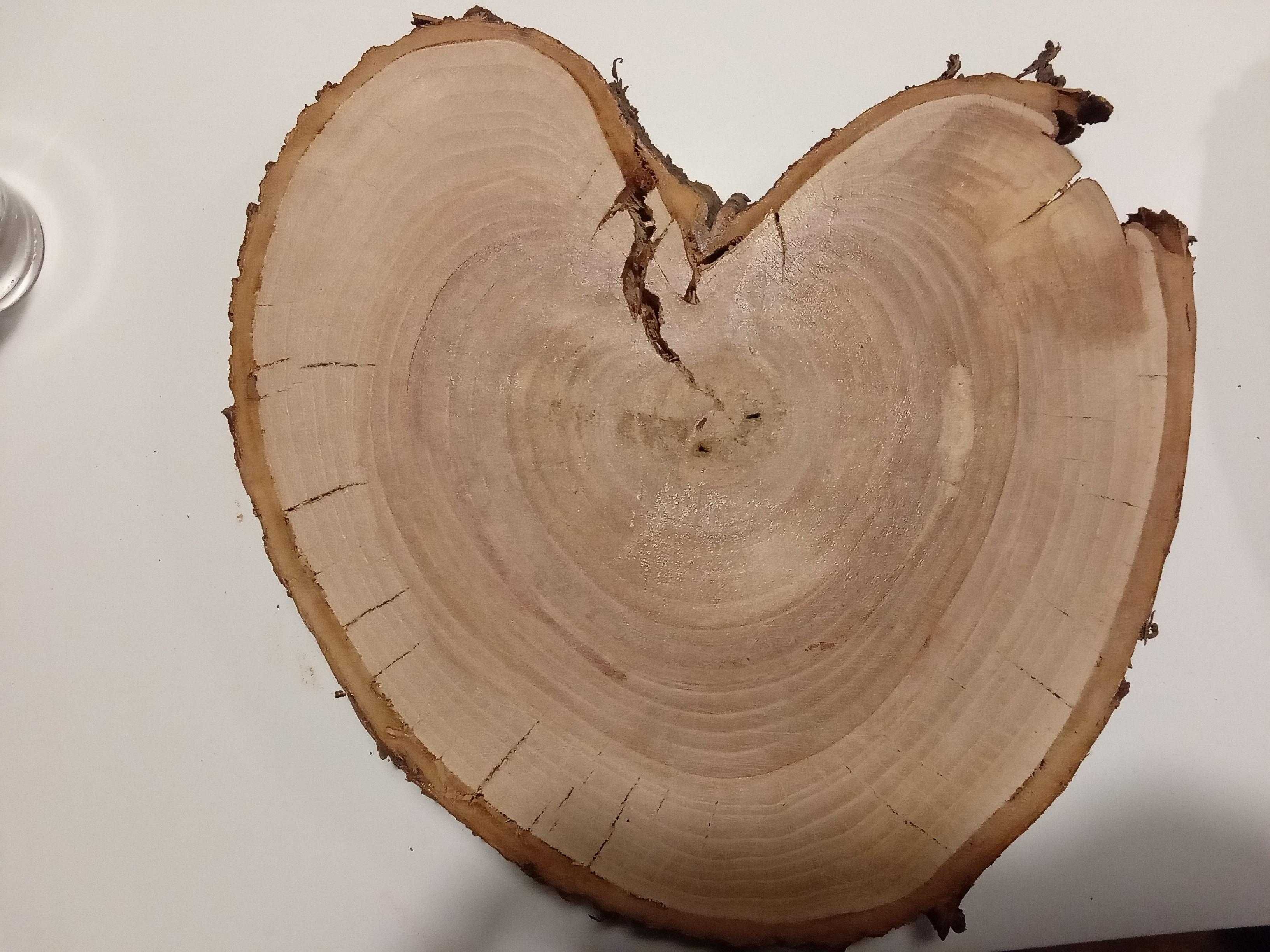 Serce czereśnia naturalne podstawka na stół