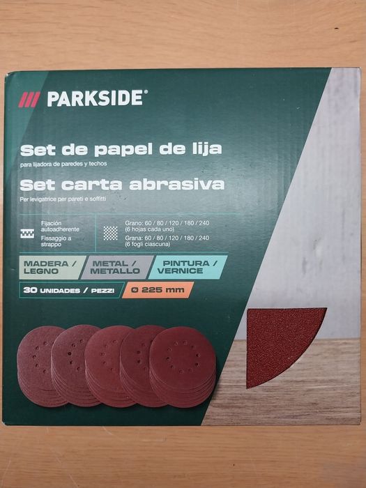 Conjunto de Lixas para Lixadora de Parede e Teto - Parkside