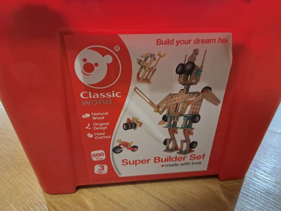 Classicworld Klocki Drewniane Mega Zestaw 500El.