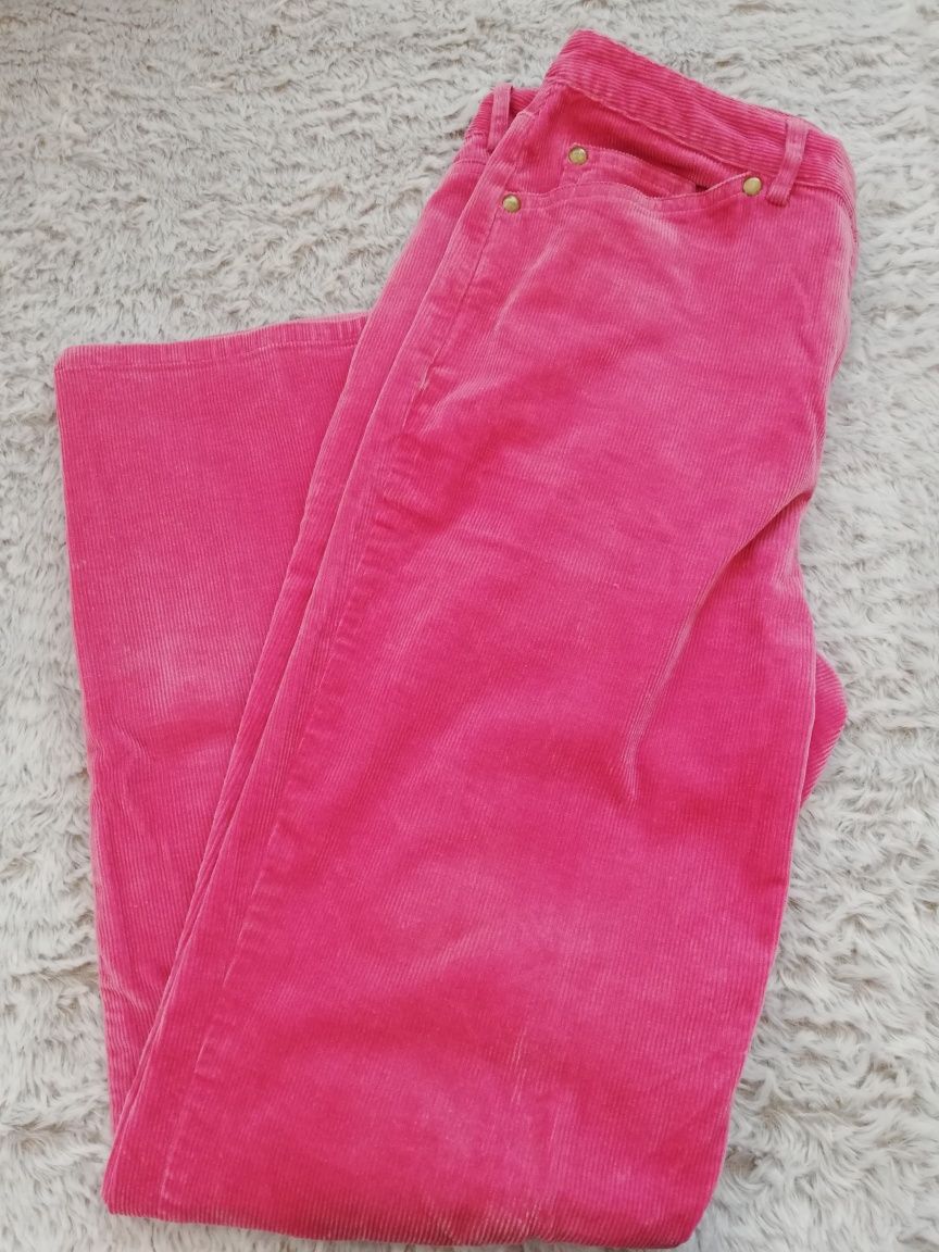 Różowe sztruksowe spodnie Charter Club Petite