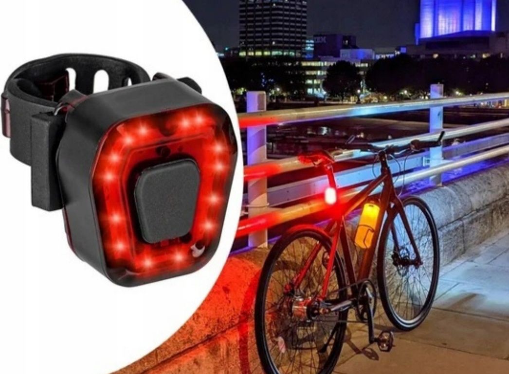 Lampka rowerowa LED przednia tylna latarka zestaw USB lampek rowerowyc