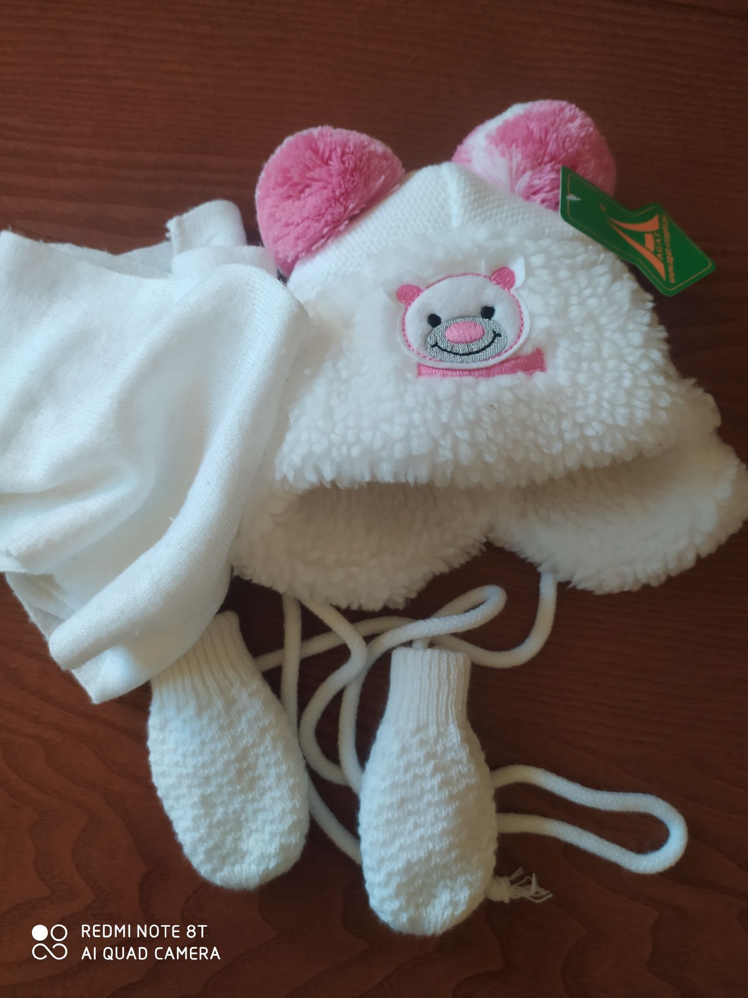 NOWE: Czapka + rękawiczki + szal