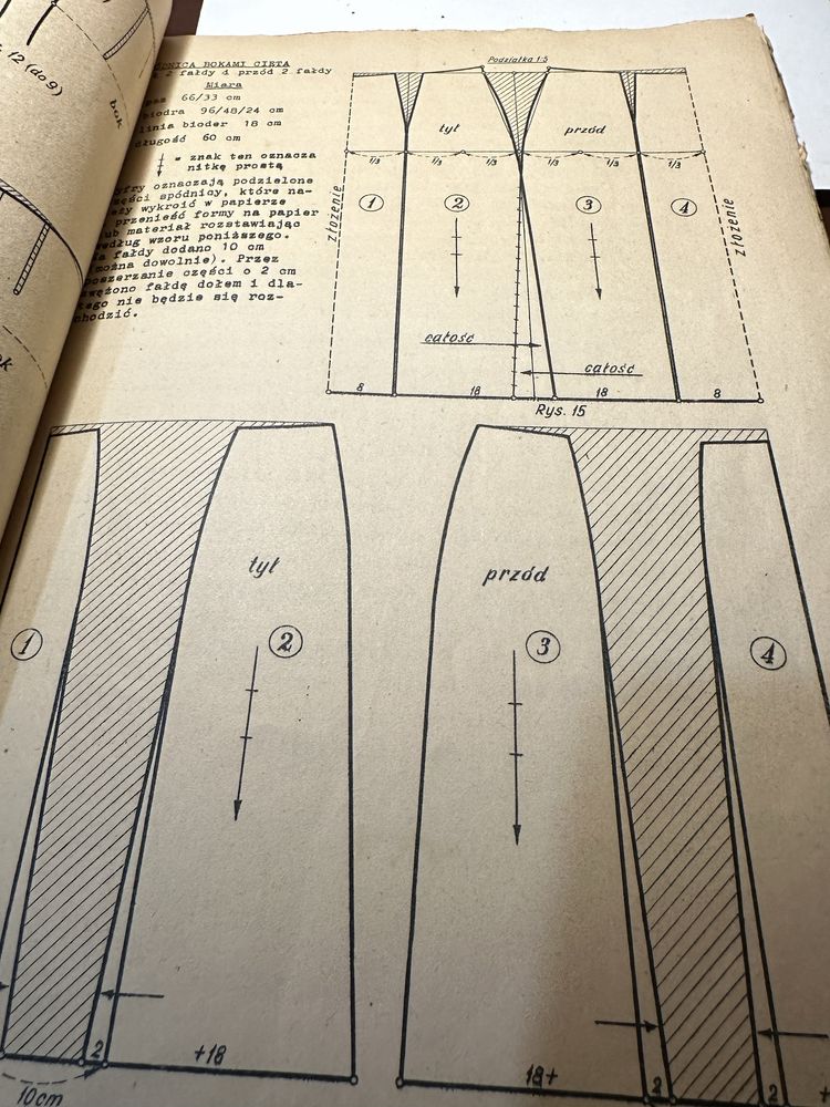 Stare czasopismo Ułamkowy krój sukien