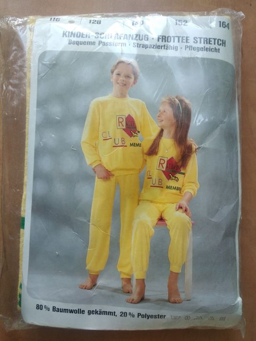 Piżama dziecięca na 116 cm, retro, vintage z DDR
