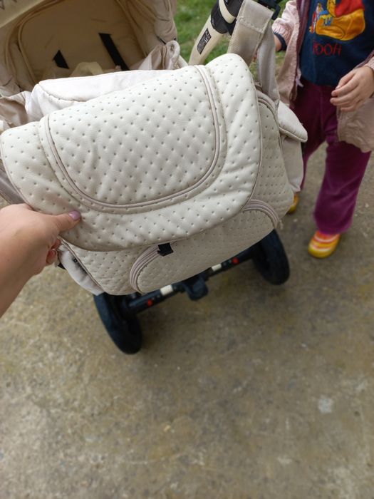 Коляска Візочок Adamex Erika Pajero 2 в 1 eко кожа, шкіра, лён, льон