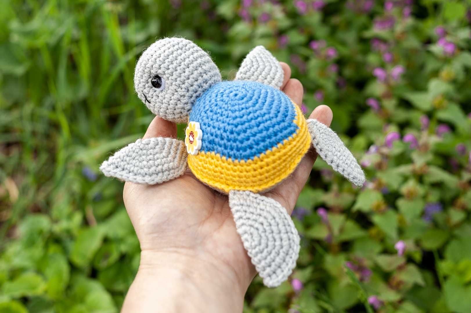 Черепашка М'яка іграшка в'язана черепаха Ручна робота