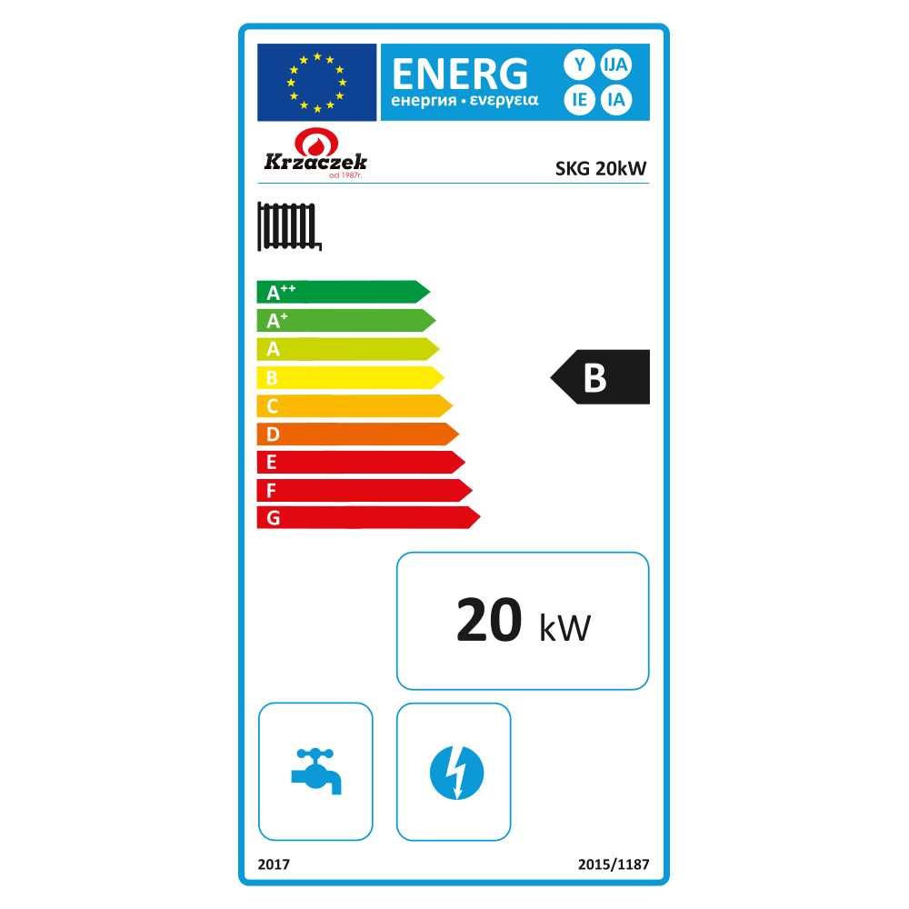 Kocioł piec na węgiel [drewno] KRZACZEK SKG 20 kW - czopuch TYŁ / GÓRA