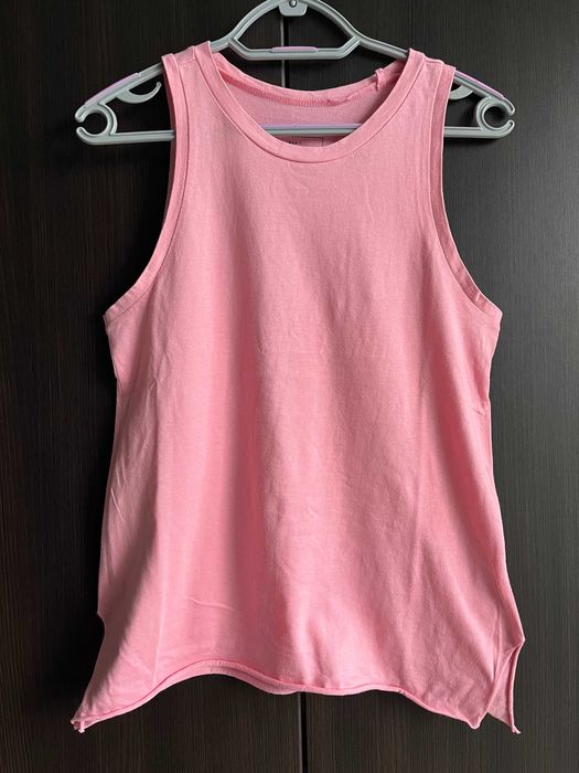 Koszulka na ramiączkach Sinsay róż XS