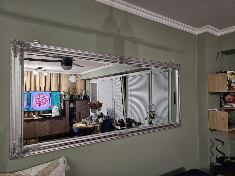 sprzedam lustro srebrne kryształowe 160x70