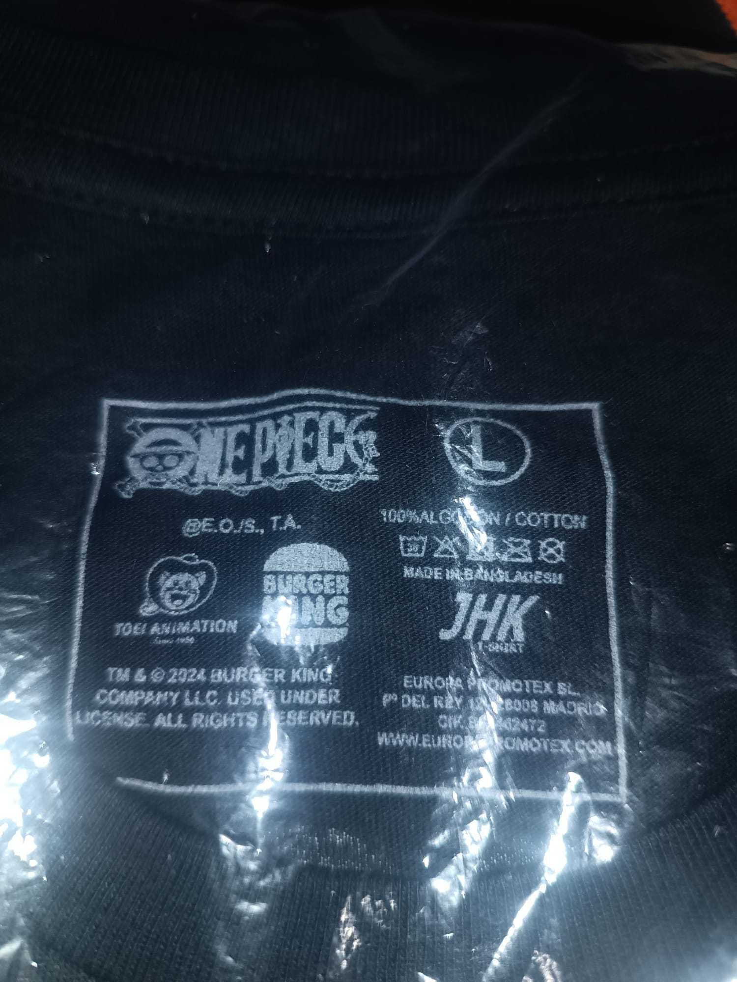 T-shirt One Piece edição exclusiva burger king (NOVA)