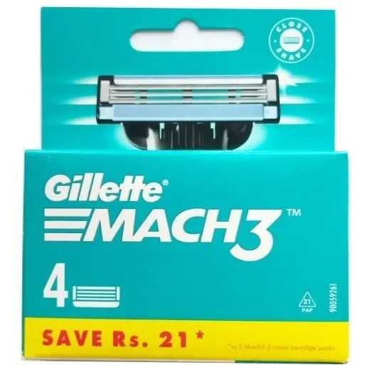 OSTRZA wkłady  WYMIENNE GILLETTE mach3 4 szt  Oryginalne