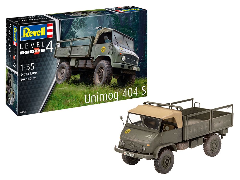 Model do sklejania POJAZD 1/35 Revell 03348 UNIMOG 404 S