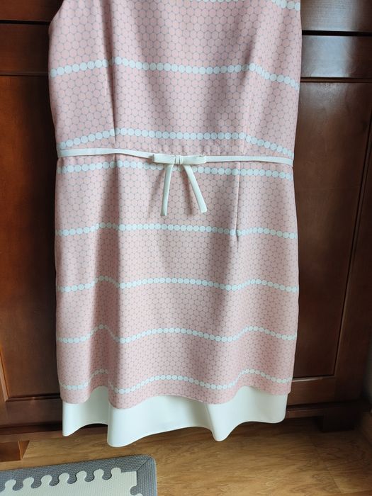 Sukienka damska 40 L Modello pudrowy róż wesele komunia chrzest imprez