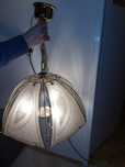 Lampa złota że szkłami