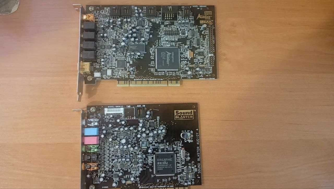 creative soundblaster audigy 2 SB0090 в позолоте и  audigy 4 SB0610