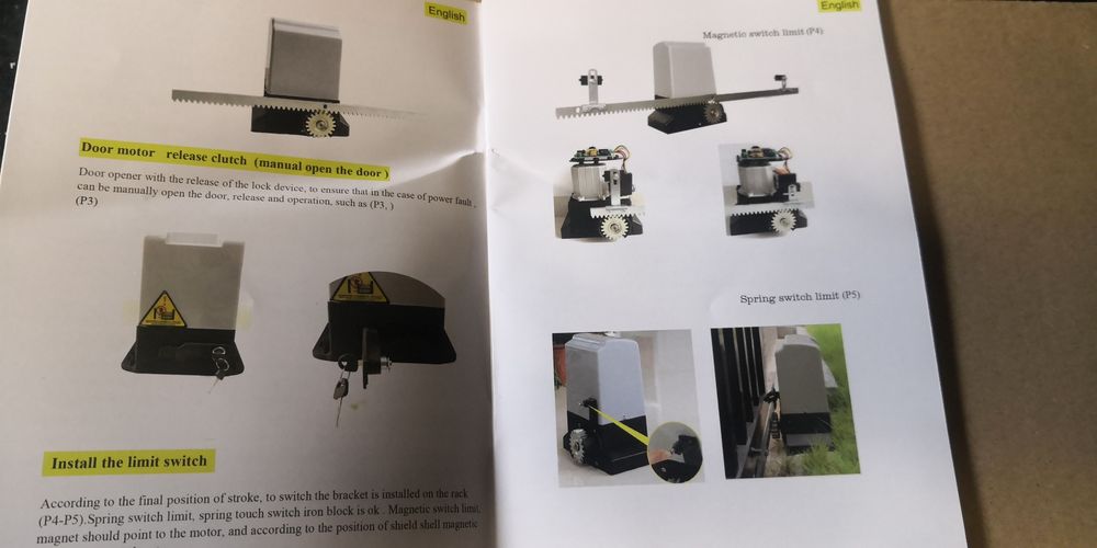 Napęd do bramy przesuwnej 550w komplet szyny czujki