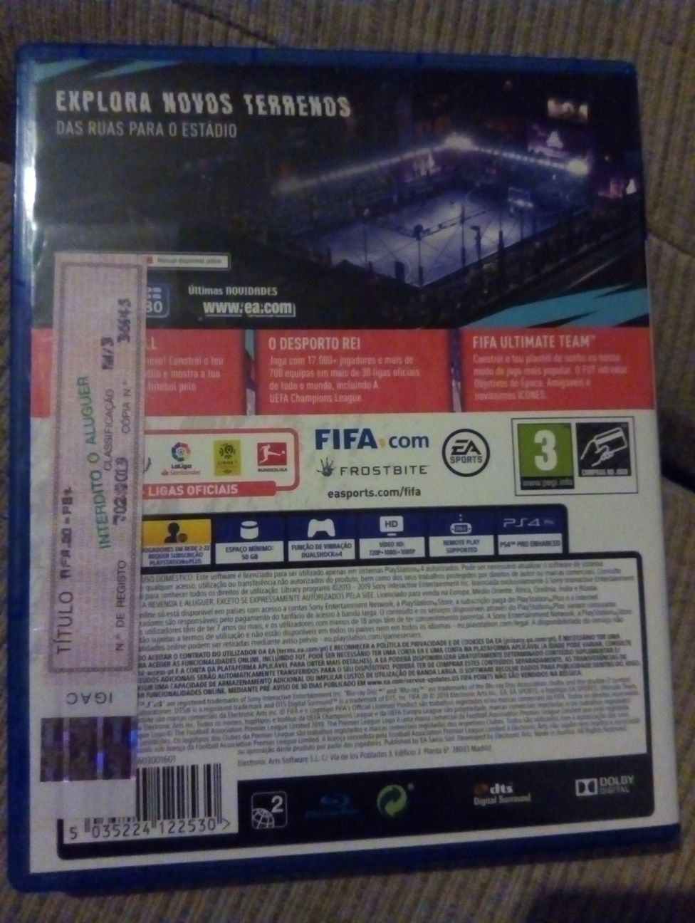 Jogo PS4 FIFA 20 c/selo IGAC