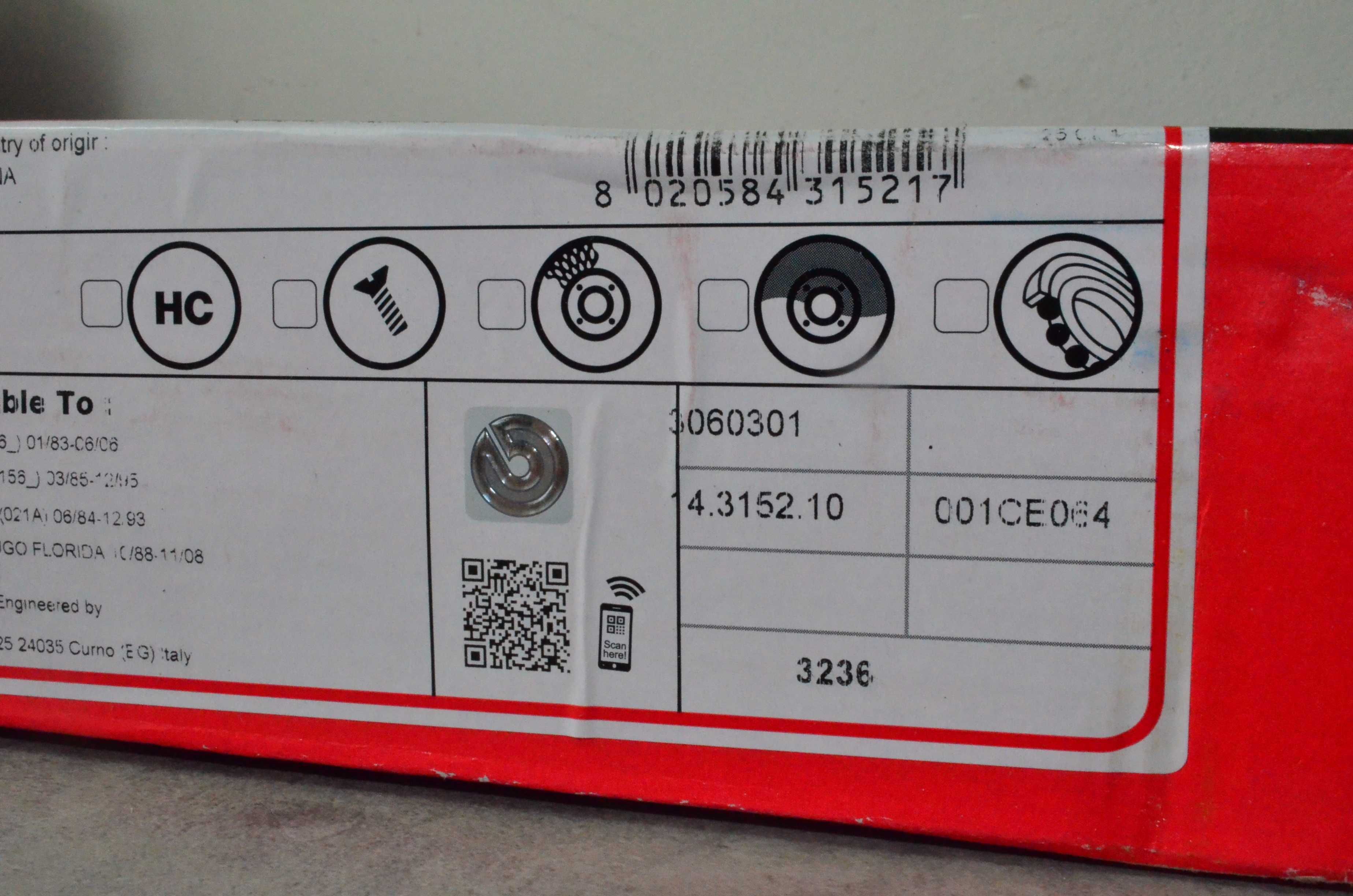Bęben hamulcowy 14.3152.10/BREMBO Fiat 126 127 Panda 127 itd.