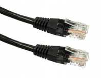 2xKabel sieciowy Ethernet RJ45 Skrętka czarny 3m