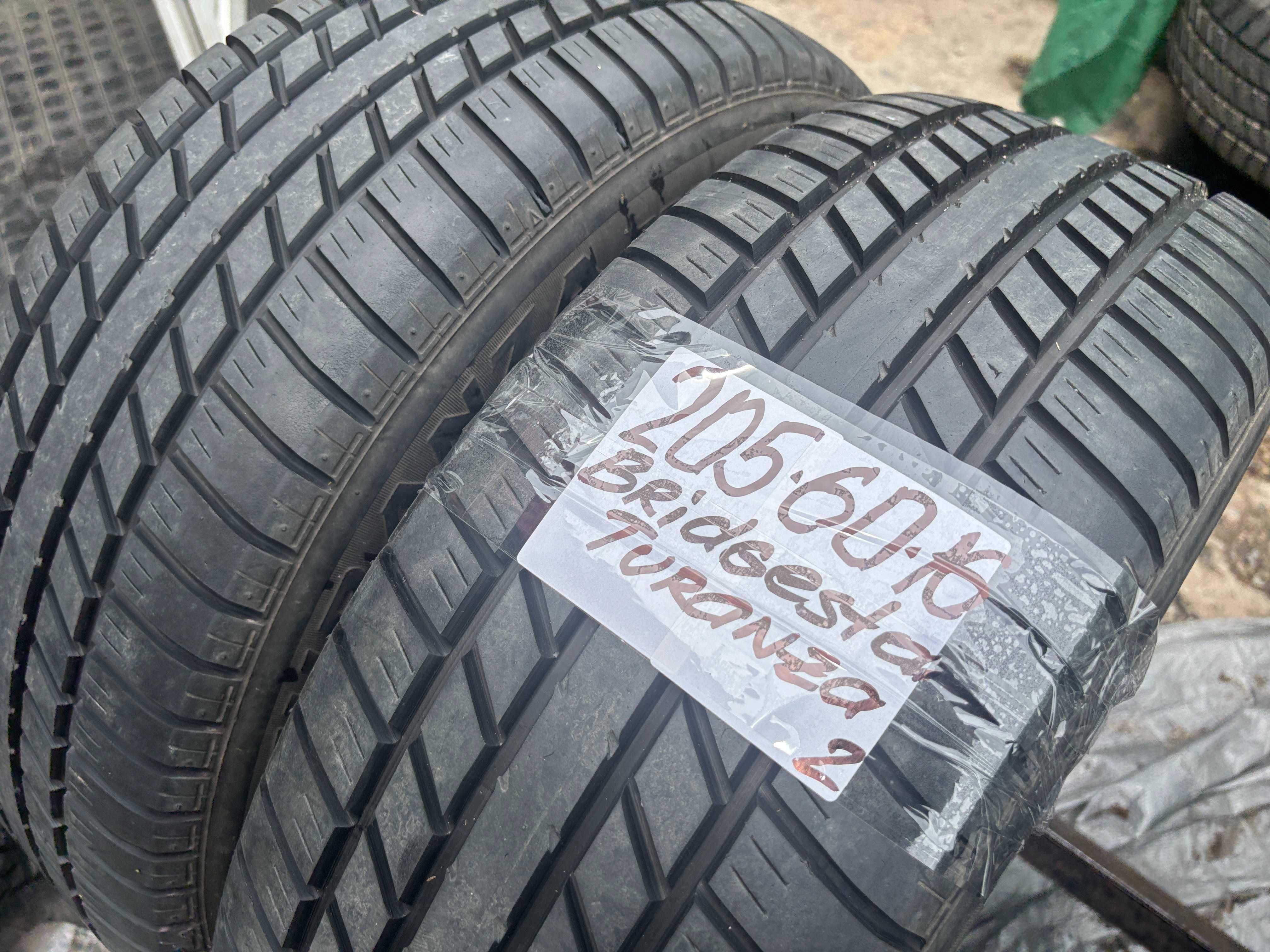 205-60-R16 BRIDGESTONE TURANZA= пара 2штуки летней резины GERMANY 2022