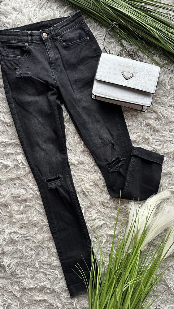 Spodnie jeans przetarcia H&M