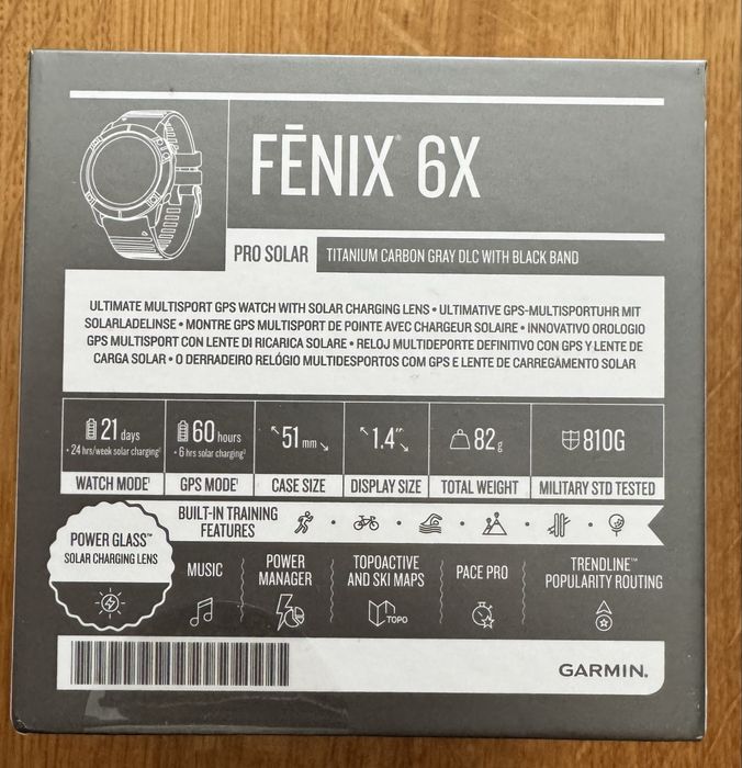 Garmin Fenix 6x Pro Solar Titanium