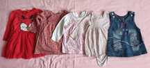 Zestaw sukienek 5szt. w r.74, m.in. H&M