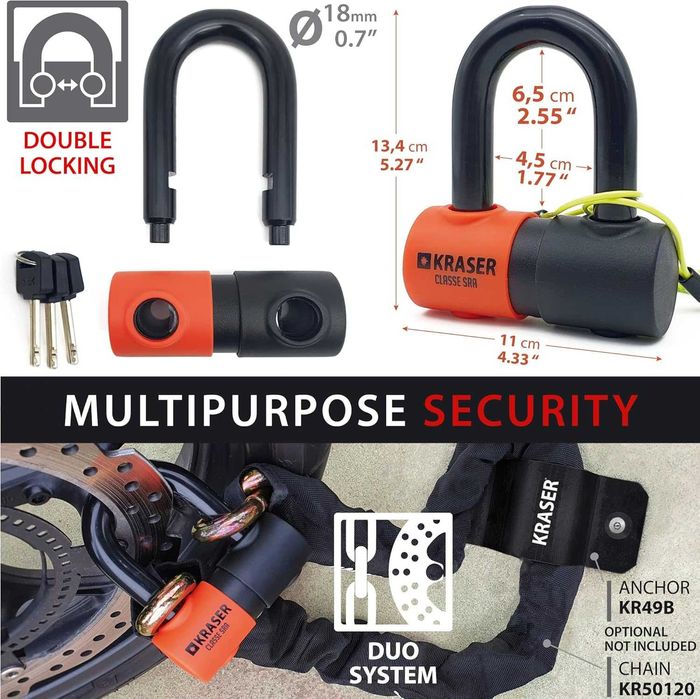 Łańcuch z kłódką lasso kłódka 120cm ulock