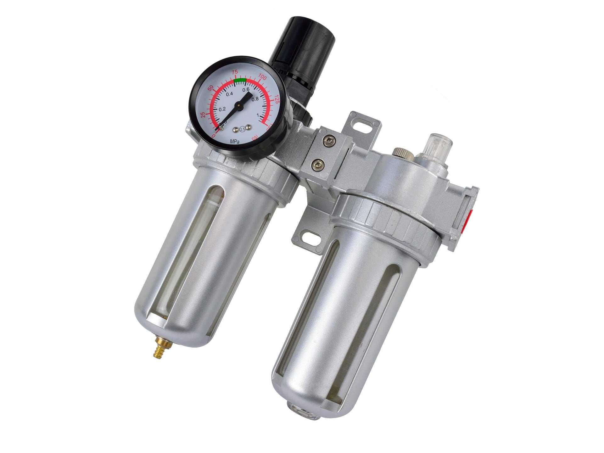 Reduktor powietrza z filtrem i smarowaniem 1/4" odwadniacz separator