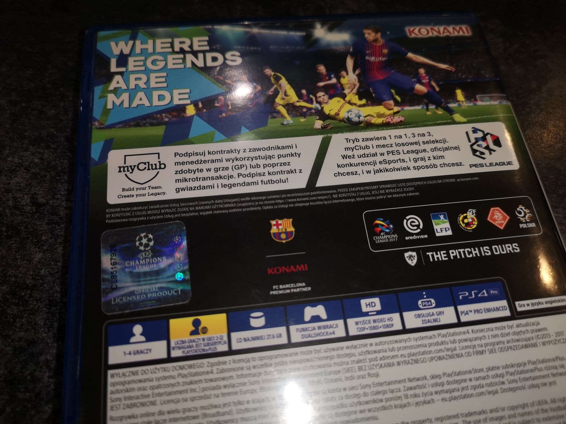 PES 2018 Pro Evolution Soccer PS4 gra (możliwość wymiany) sklep