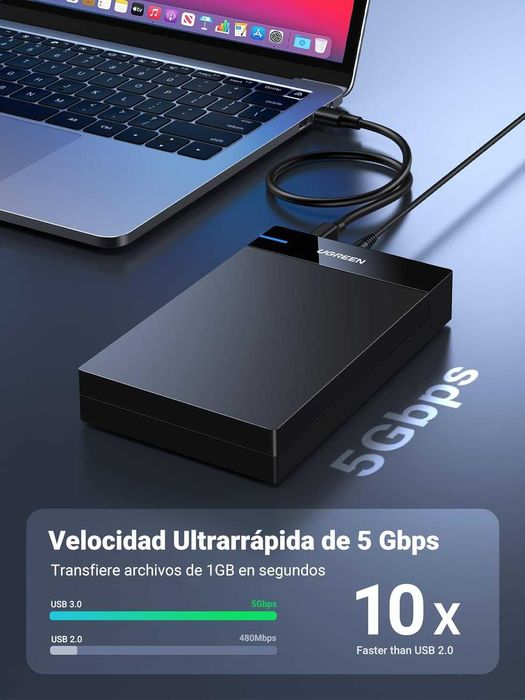 UGREEN Capa de disco rígido SATA SSD de 3,5" suporta até 20TB